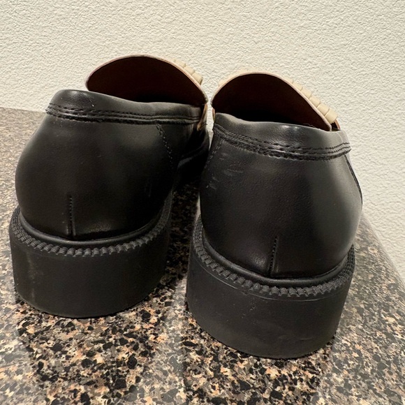 Marc Fisher Women's Cream and Black Loafers with Brown Detail - Picture 5 of 5